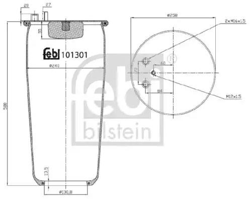 Пневмоподушка/Пневморессора моста Continental/Siemens 4884N1P02 ціна, від 119.66 USD